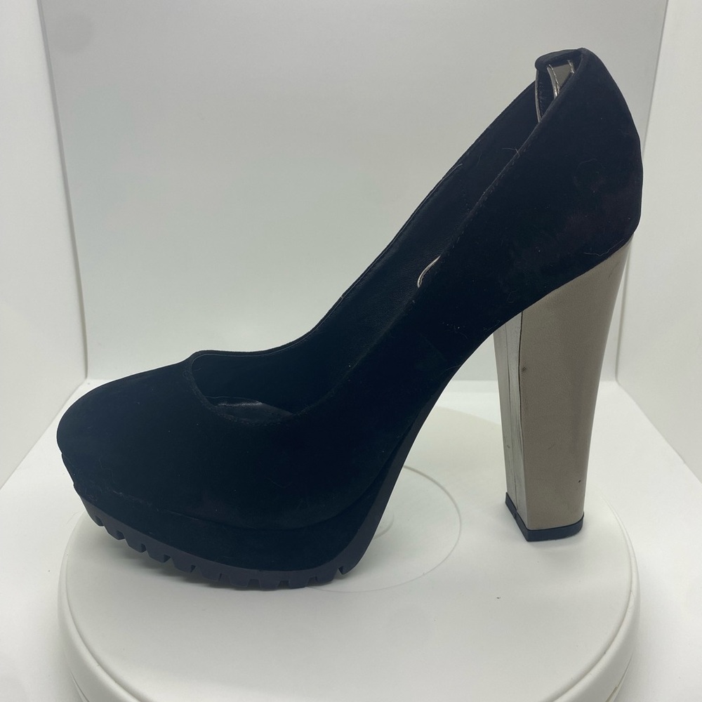 Elegant Black and Silver Women's Heels